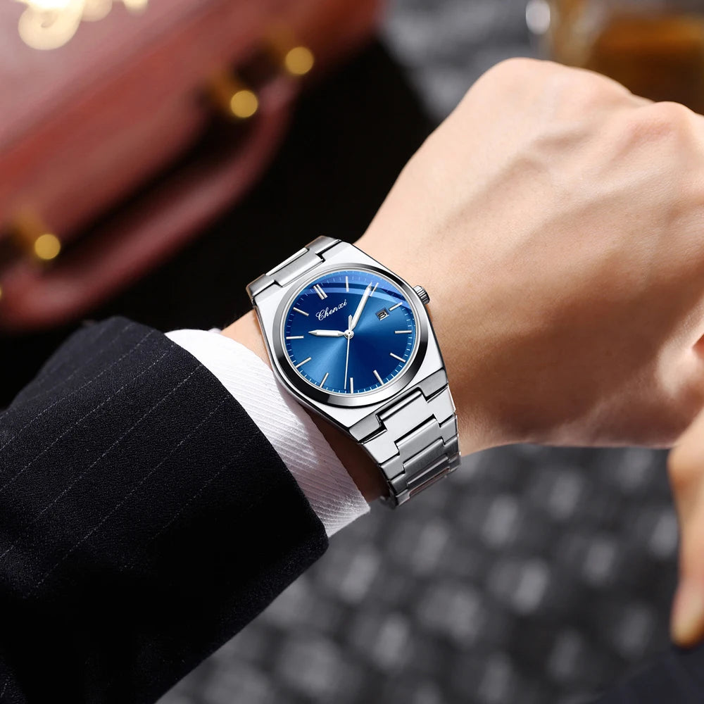 Luxury Quartz Man Wristwatch Business Sport Men Watches Waterproof Luminous Date Stainless Steel Men'S Watch for Male